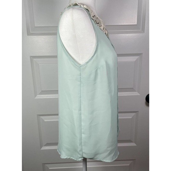 Lauren Conrad LC Mint Green Pearl Beaded Peter Pan Collar S Small Vintage - Picture 7 of 7